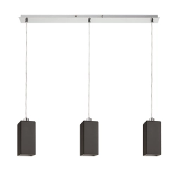 LIZ III 80 wisząca czarna szkło/nikiel mat 230V LED E27 3x15W R14029 Rendl light studio