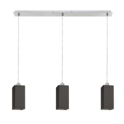 LIZ III 80 wisząca czarna szkło/chrom 230V LED E27 3x15W R14030 Rendl light studio