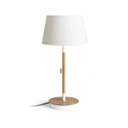 KEITH/ALVIS 24 stołowa z USB kremowo - biała buk 230V LED E27 11W R14038 Rendl light studio
