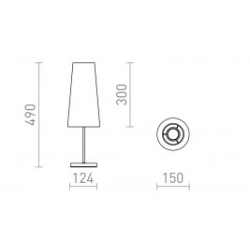 NYC/CONNY 15/30 stołowa Monaco gołębio szara/srebrne PVC/nikiel 230V LED E27 11W R14052 Rendl light studio