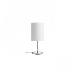 NYC/RON 15/20 stołowa Polycotton biała/nikiel 230V LED E27 15W R14056 Rendl light studio
