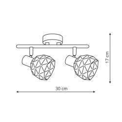 kinkiecik.pl Lampa sufitowa biała REUS 2 LP-8069/2WS WH LIGHT PRESTIGE