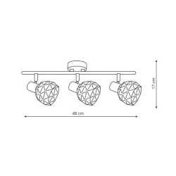 kinkiecik.pl Lampa sufitowa biała REUS 3 LP-8069/3WS WH LIGHT PRESTIGE