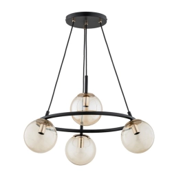 Lampa wisząca RINGO CZARNA-ZŁOTA 4xE14 63245 ALFA