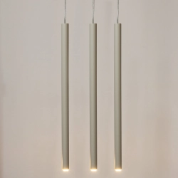 Lampa wisząca SOPEL 3 prosty szary beż 41452 Sigma