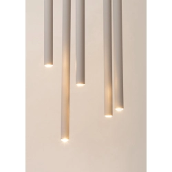Lampa wisząca SOPEL 5 zwis koło szary beż 41460 Sigma