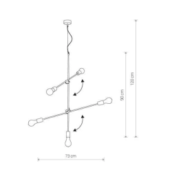 Lampa wisząca STICKS GOLD V 9076 Nowodvorski - zdjęcie dodatkowe 1
