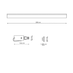 kinkiecik.pl Szynoprzewód 1F 2m czarny LP-571/2M-S-BK Light Prestige