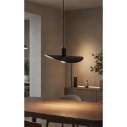 Lampa wisząca Savana 1xE27 czarna 61624 ALFA