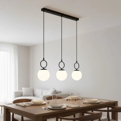 Lampa wisząca Sitro listwa 3xE14 czarna-biała 62564 ALFA