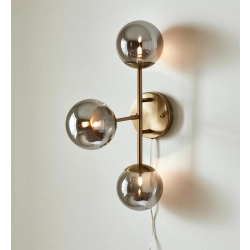 kinkiecik.pl Kinkiet TRINITY Wall 3L Brass/Smoke 108253 Markslojd
