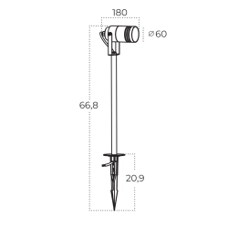 Reflektor Trast AZ5862 Azzardo stojąca IP54 metal czarny AZZARDO