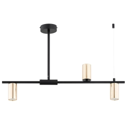 Lampa sufitowa URANOS CZARNA ZŁOTA 3xGU10 74cm 62538 ALFA