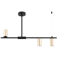 Lampa sufitowa URANOS CZARNA ZŁOTA 3xGU10 74cm 62537 ALFA