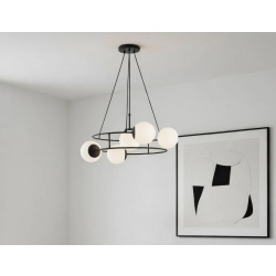 Lampa wisząca Urania 5xE14 czarna 63310 ALFA