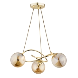 Lampa wisząca VELTA ZŁOTA 3xE14 62345 ALFA
