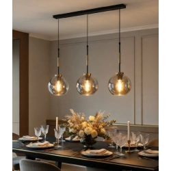 Lampa wisząca Verone 3xE27 czarna złota 62649 ALFA
