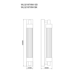 Kinkiet KALIA WL32187/8W/GD ZUMA LINE