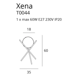 XENA T0044 LAMPA BIURKOWA MaxLight - zdjęcie dodatkowe 1
