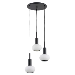 Lampa wisząca ZEBRA CZARNO-BIAŁA 3xE14 62310 ALFA
