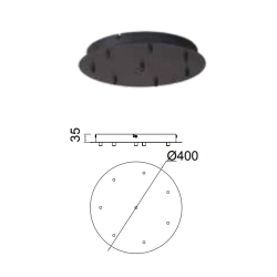 Rozeta 8L do lampy Mantra Tonik 8547MA - zdjęcie produktu