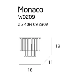 Monaco kinkiet W0209 MaxLight - zdjęcie dodatkowe 1
