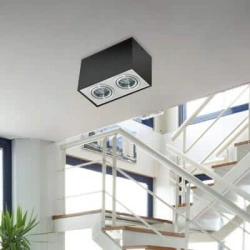 Plafon ELOY 2 Black ALU AZ1355 AZZARDO