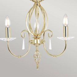 kinkiecik.pl Żyrandol Aegean – 3 źródła światła – Polerowany mosiądz AG3-POL-BRASS Elstead Lighting