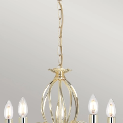 kinkiecik.pl Żyrandol Aegean – 5 źródeł światła – Polerowany mosiądz AG5-POL-BRASS Elstead Lighting