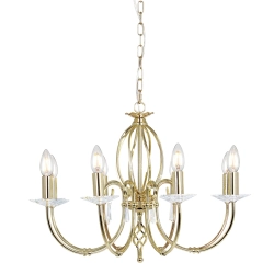kinkiecik.pl Żyrandol Aegean – 8 źródeł światła – Polerowany mosiądz AG8-POL-BRASS Elstead Lighting