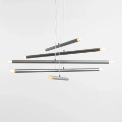 Lampa wisząca TUBO 10 Steel 1072M5 Aldex - zdjęcie produktu