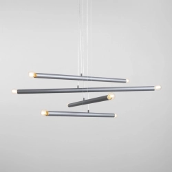 Lampa wisząca TUBO 8 Steel 1072P5 Aldex - zdjęcie produktu