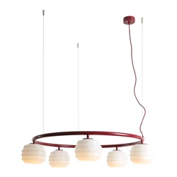 Lampa wisząca PUFF 5 RING RED WINE 1159F15_R Aldex - zdjęcie produktu
