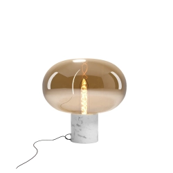 Lampa Stołowa Moonstone Amber Glass + White Marble T0056 MAXLIGHT - zdjęcie produktu