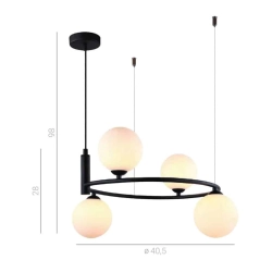 Lampa wisząca AMILY MDM-3974/4 BK Italux - zdjęcie 2