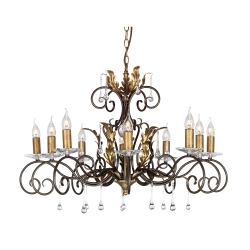 Żyrandol Amarilli – 10 źródeł światła – Brązowy / Złota patyna AML10-BRONZE Elstead Lighting