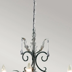 Żyrandol Amarilli – 3 źródła światła – Czarny / Srebrna patyna AML3-BLK-SILVER Elstead Lighting
