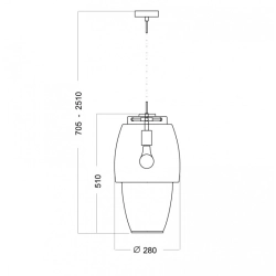 Lampa wisząca Ariel Black Long Z204112000 4Concepts Z204112000 - zdjęcie 2