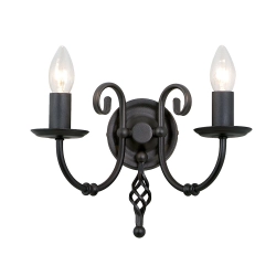 kinkiecik.pl Kinkiet Artisan – 2 źródła światła – Czarny ART2-BLACK Elstead Lighting