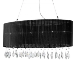 Lampa wisząca owal SIDNEY AZ0914 Black AZZARDO