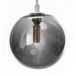 Klosz 15cm dymiony chrom BUBBLES GLASS SHADE D15 SMOKY AZ5885 AZZARDO
