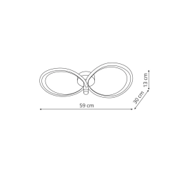 Azina 2 Plafon złota LED LP-4852/2C GD Light Prestige