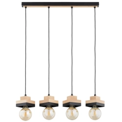 Lampa wisząca MIKO 4xE27 Czarna 63411 ALFA