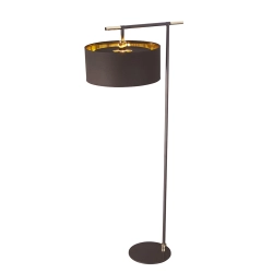 Lampa podłogowa Balance – 1 źródło światła – Brązowa / Polerowany mosiądz BALANCE-FL-BRPB Elstead Lighting