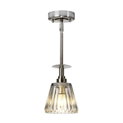 kinkiecik.pl Lampa wisząca Agatha – 1 źródło światła – Szczotkowany nikiel BATH-AGATHA1P-BN Elstead Lightnig