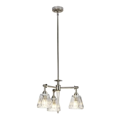 kinkiecik.pl Lampa wisząca Agatha – 3 źródła światła – Szczotkowany nikiel BATH-AGATHA3P-BN Elstead Lightnig