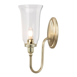 kinkiecik.pl Kinkiet Blake – 1 źródło światła – Polerowany mosiądz BATH-BLAKE2-PB Elstead Lighting