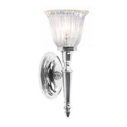 kinkiecik.pl Kinkiet Dryden – 1 źródło światła – Polerowany chrom BATH-DRYDEN1-PC Elstead Lighting