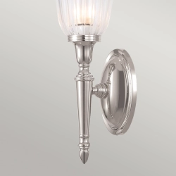 kinkiecik.pl Kinkiet Dryden – 1 źródło światła – Polerowany nikiel BATH-DRYDEN1-PN Elstead Lighting