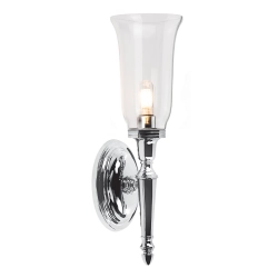 kinkiecik.pl Kinkiet Dryden – 1 źródło światła- Polerowany chrom BATH-DRYDEN2-PC Elstead Lighting
